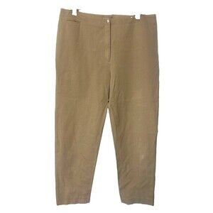 Lauren Ralph Lauren Women’s 14 Cotton Khaki Chino Pants Flat Front Ankle Hi Rise